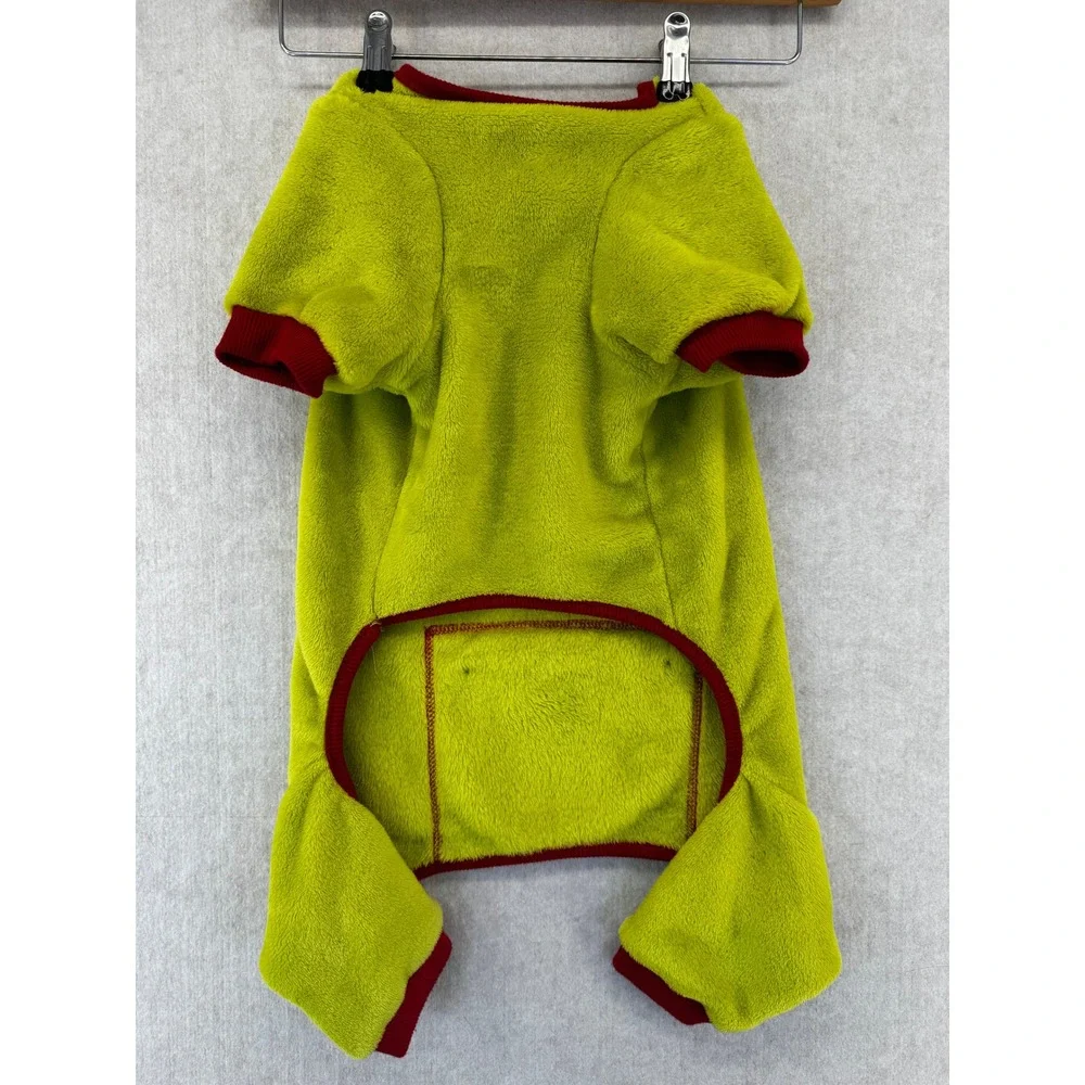 Dr Seuss The Grinch Green Fleece Pet Pajamas Holiday Dog Costume Small Medium